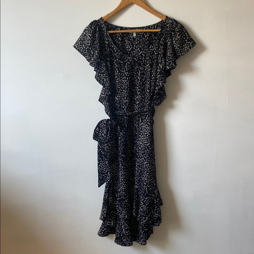 Max Studio Black and White Patterned Dress Size S